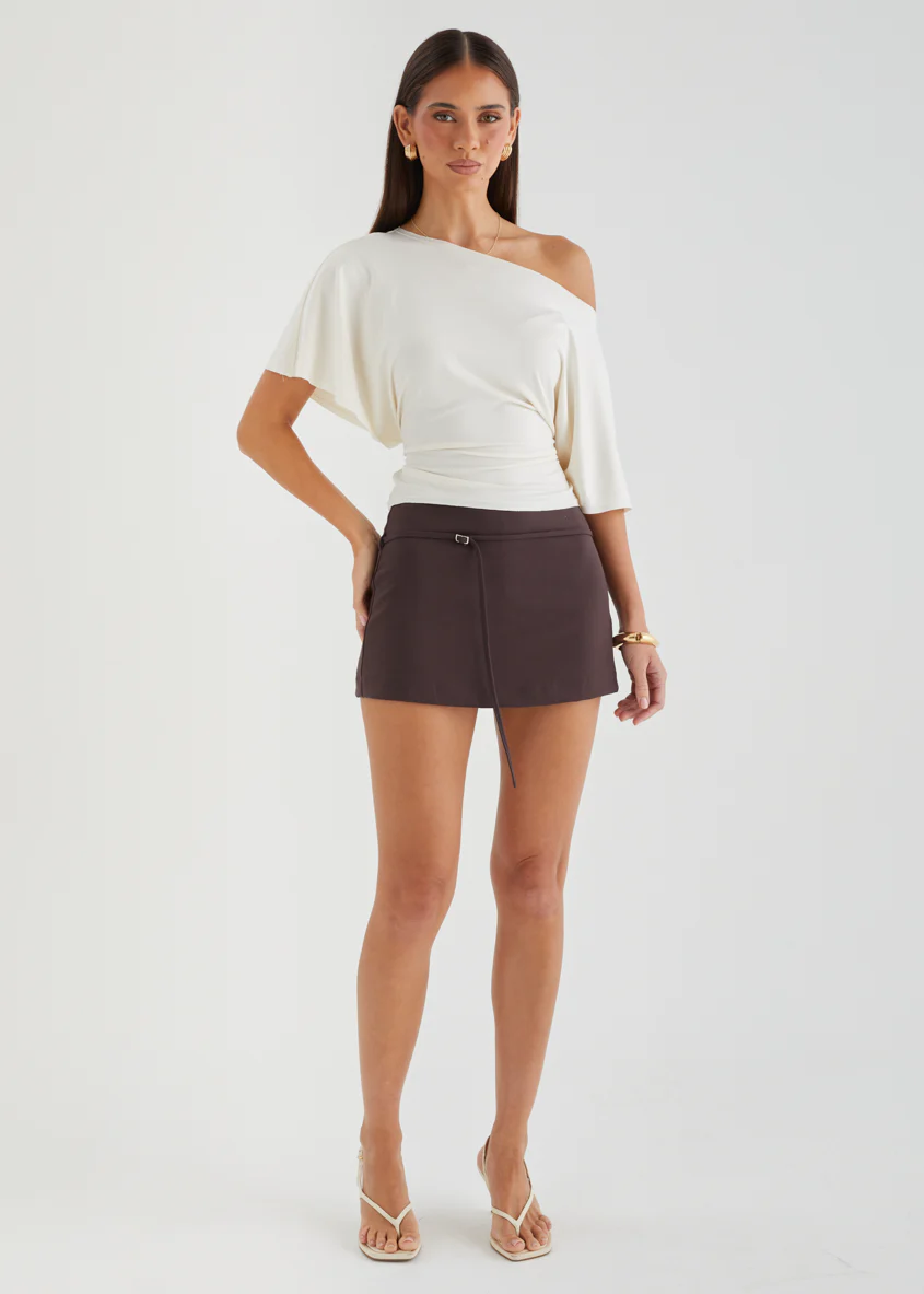 Eveleigh Skort with Belt - Espresso - Image 5