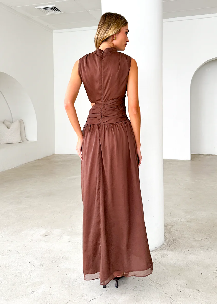 Everett Maxi Dress - Chocolate - Image 9
