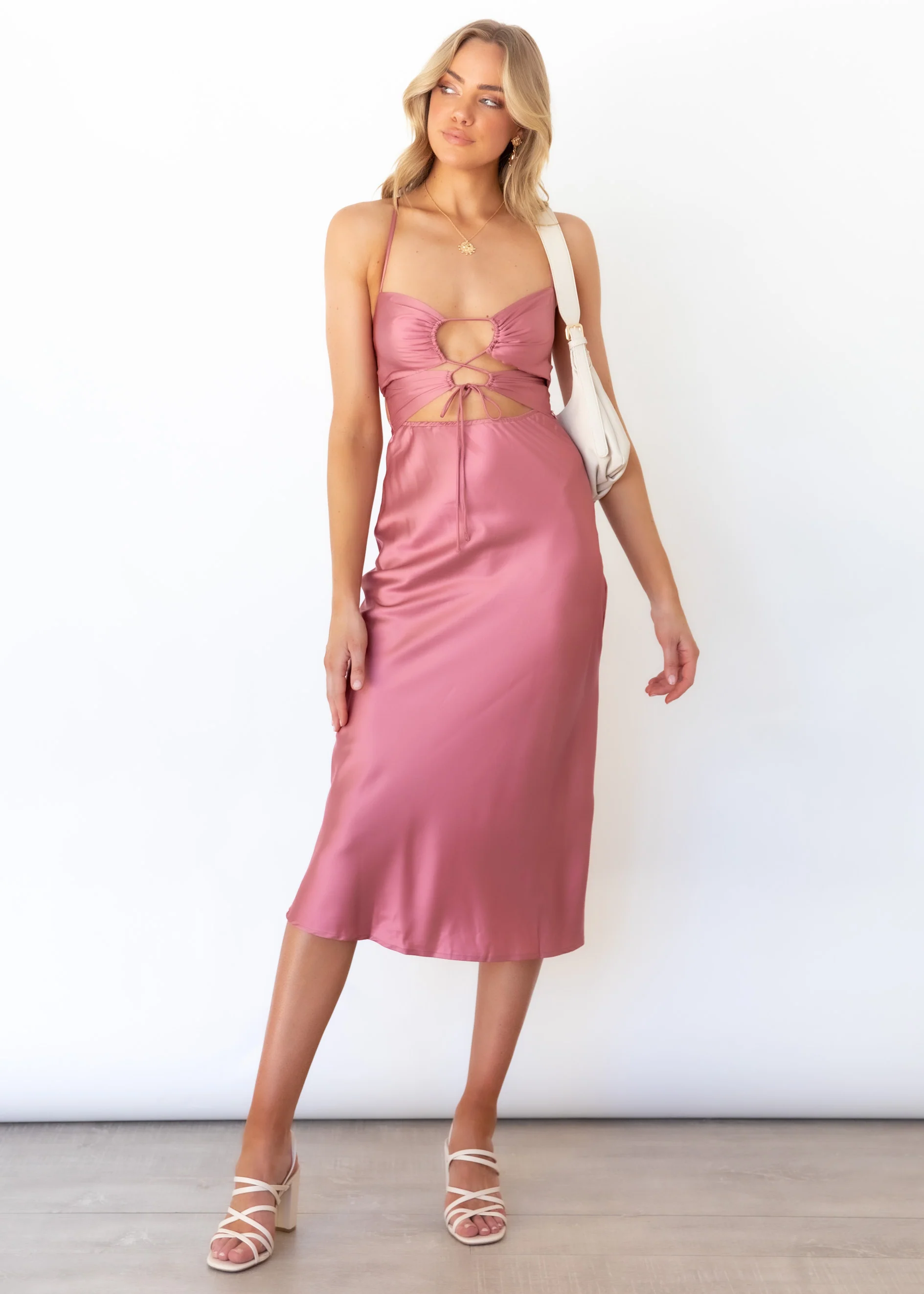 Fade Cut-Out Midi Dress - Rose - Image 2