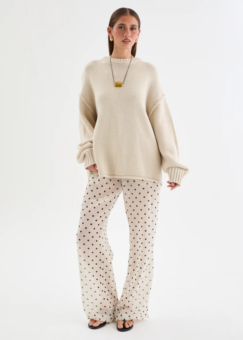 Felecia Pants - Beige Polka Dot - Image 2