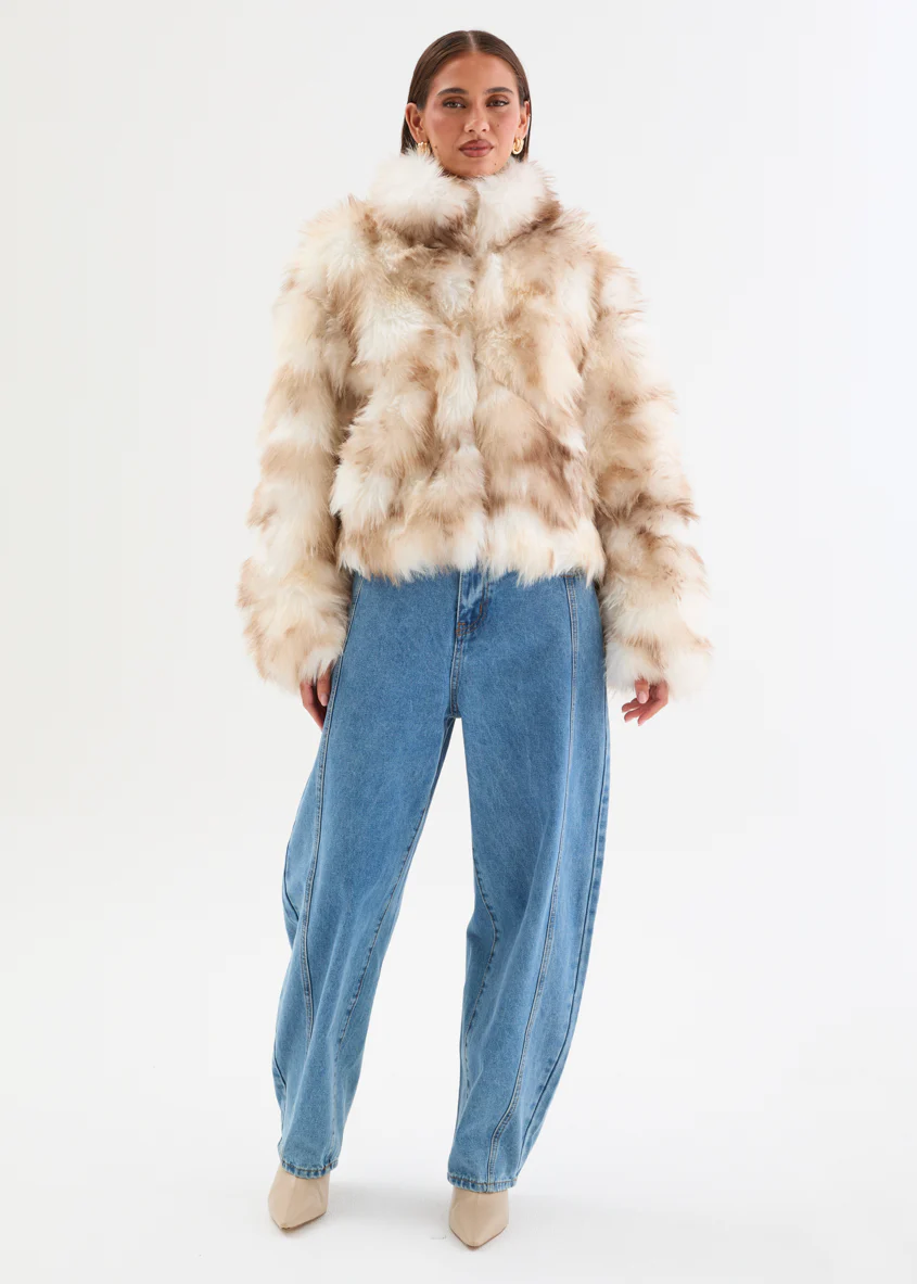 Fenti Faux Fur Jacket - Vanilla - Image 2