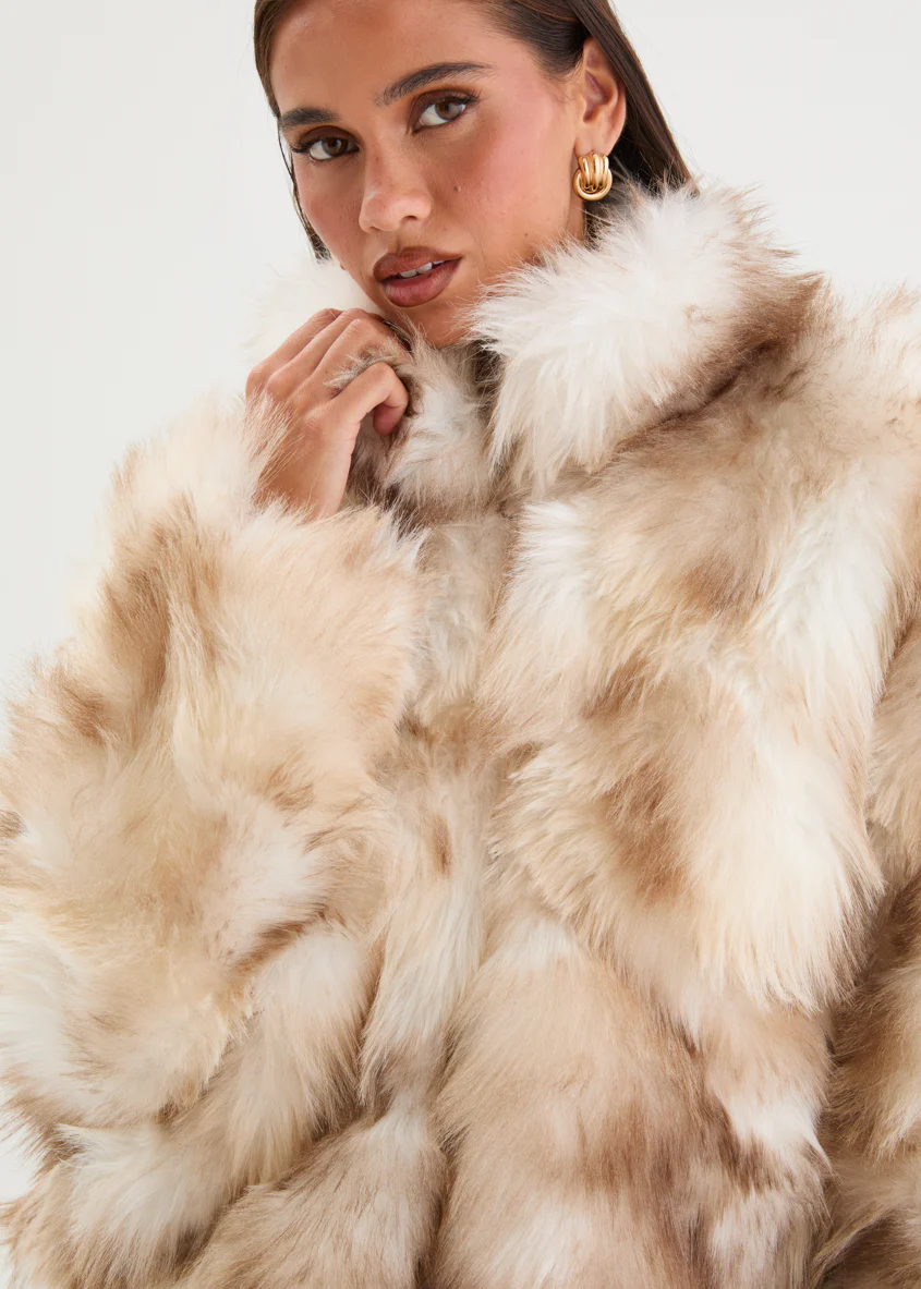 Fenti Faux Fur Jacket - Vanilla - Image 3