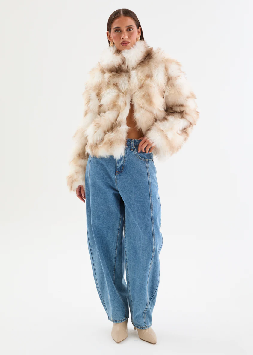 Fenti Faux Fur Jacket - Vanilla - Image 6