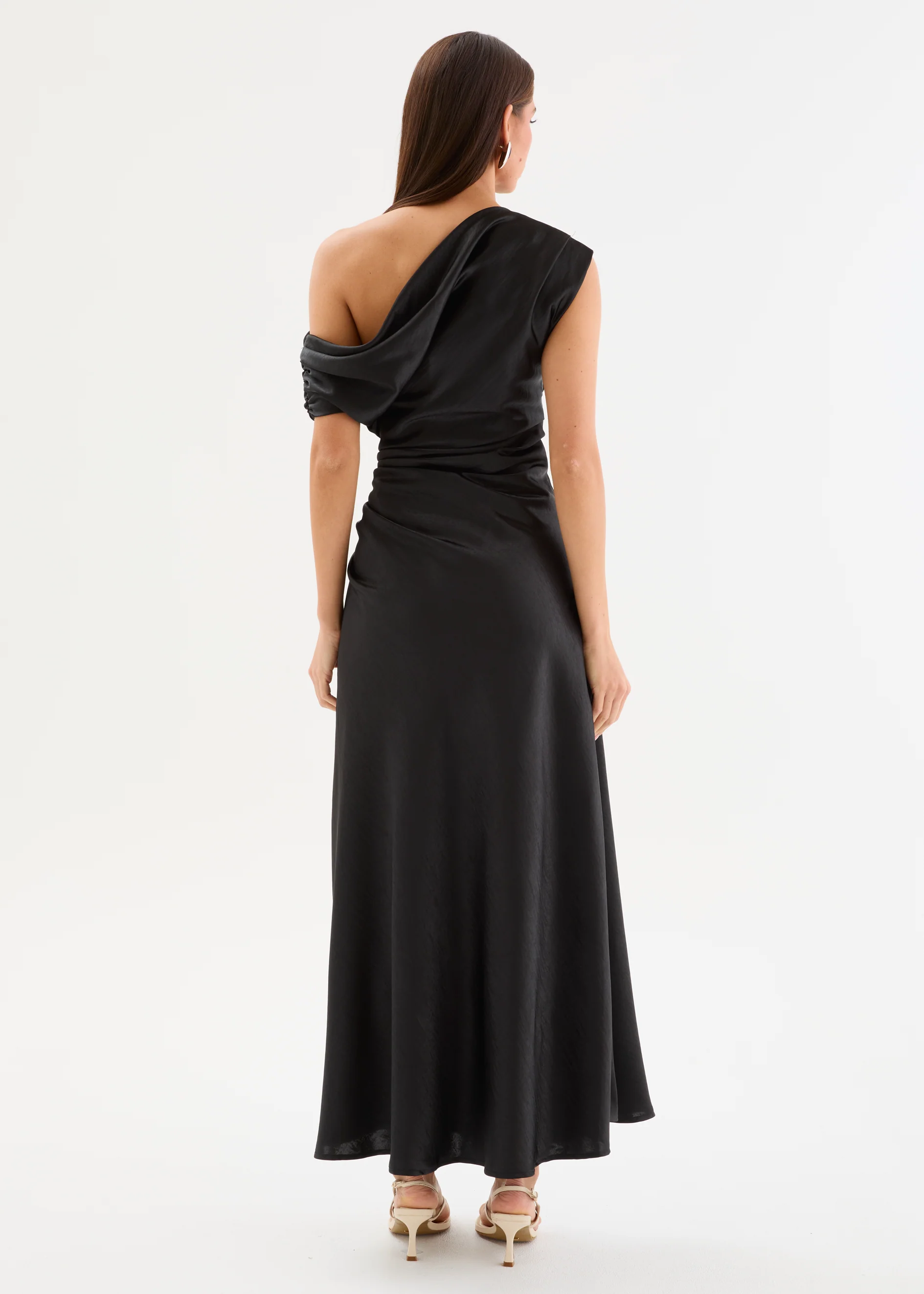Flirtini One Shoulder Maxi Dress - Black - Image 9