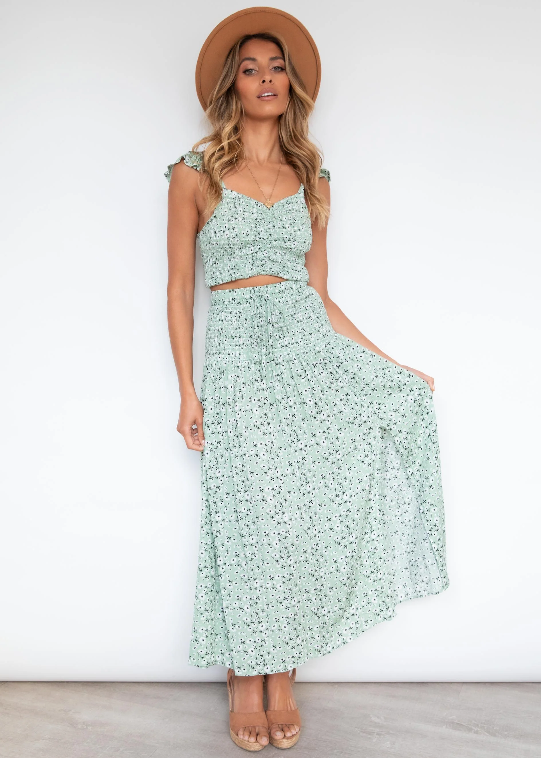 Forbidden Love Crop - Sage Floral - Image 9