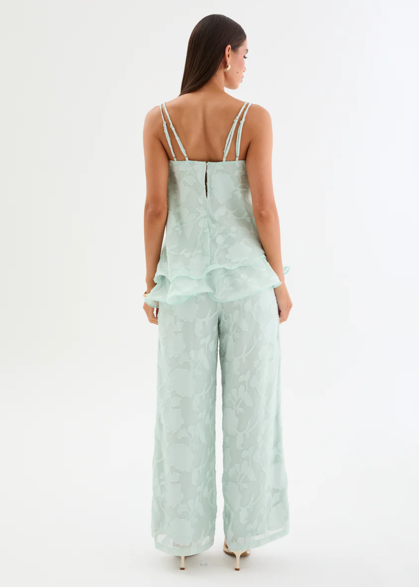 Francene Jacquard Cami - Pale Mint - Image 8