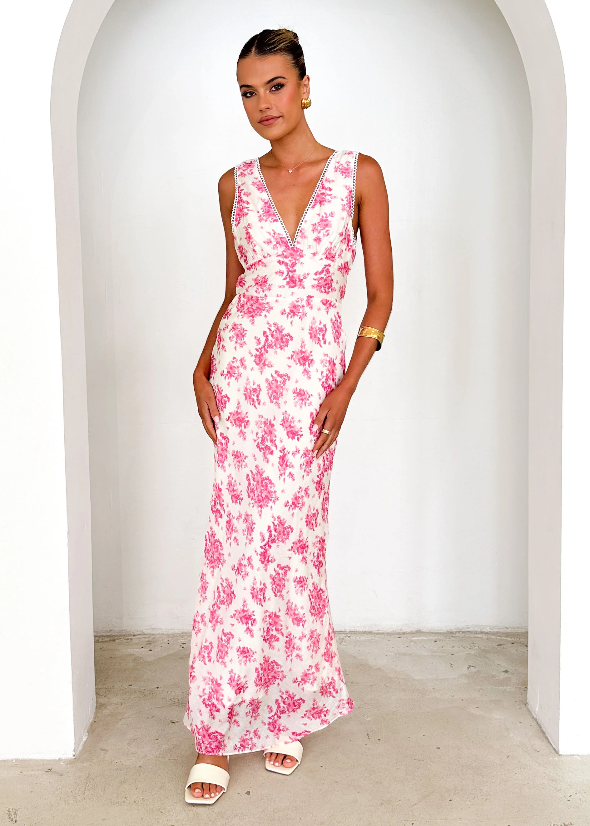 Fremont Maxi Dress - Pink Floral - Image 6
