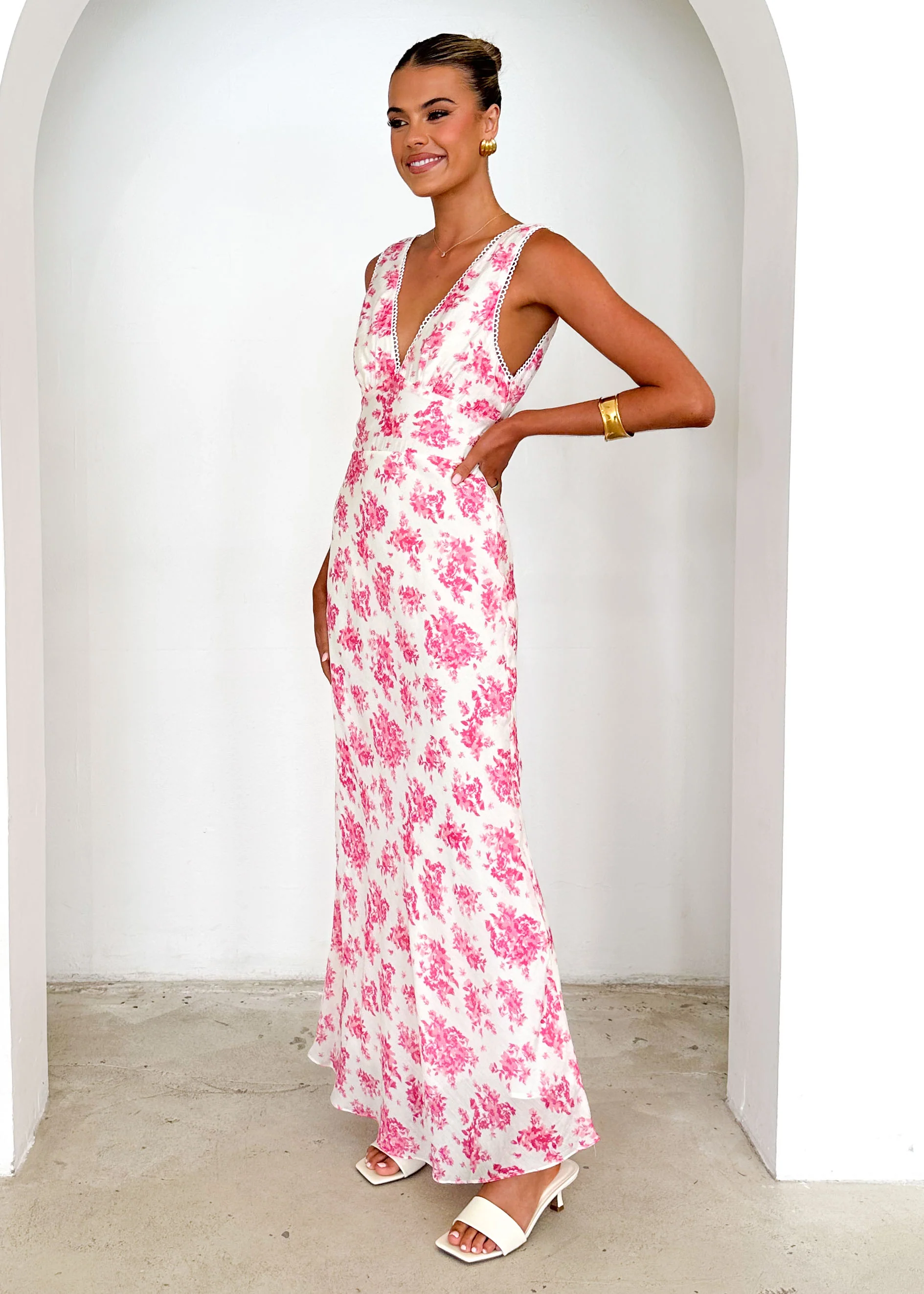 Fremont Maxi Dress - Pink Floral - Image 7