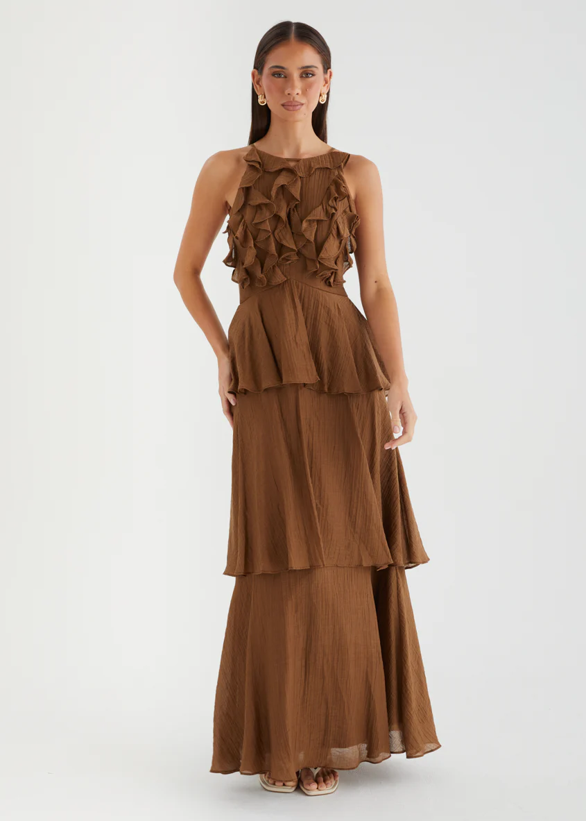 Gennara Maxi Dress - Coffee