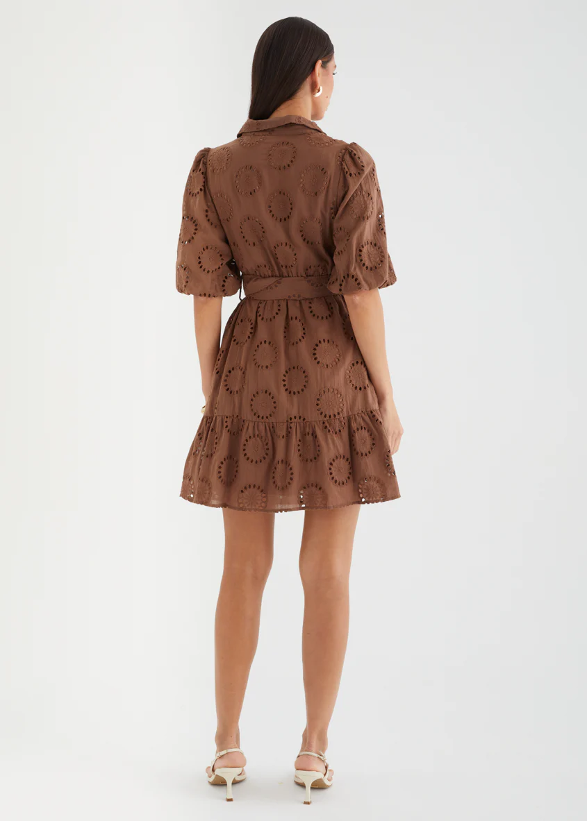 Giannah Dress - Choc Anglaise - Image 6