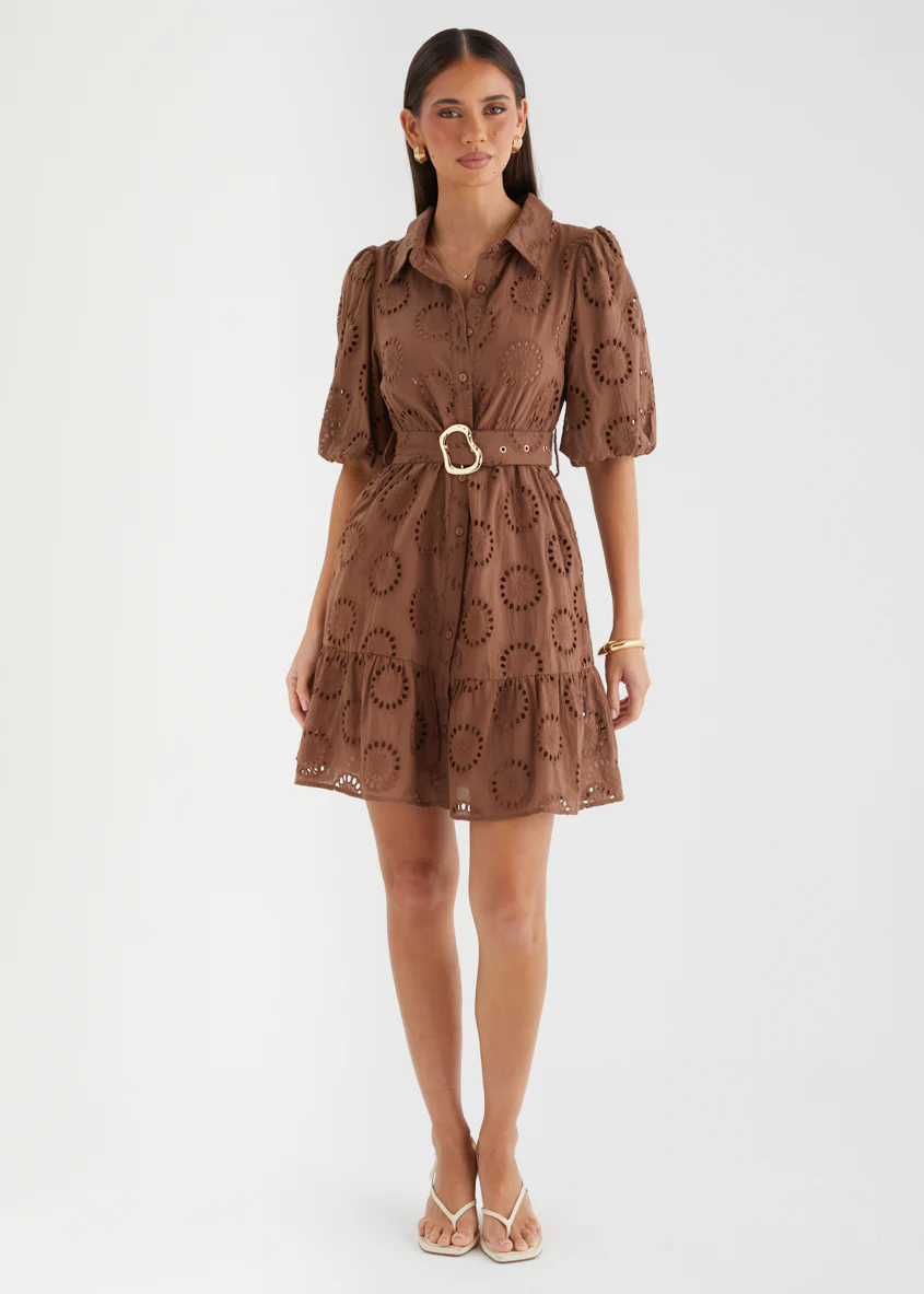 Giannah Dress - Choc Anglaise - Image 7
