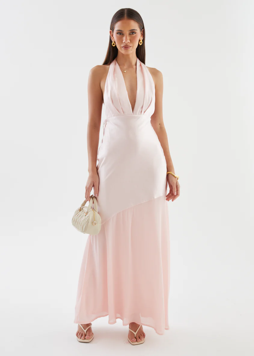 Giovana Halter Maxi Dress - Blush - Image 2