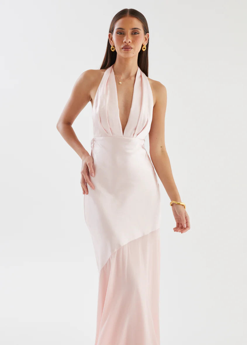 Giovana Halter Maxi Dress - Blush - Image 3