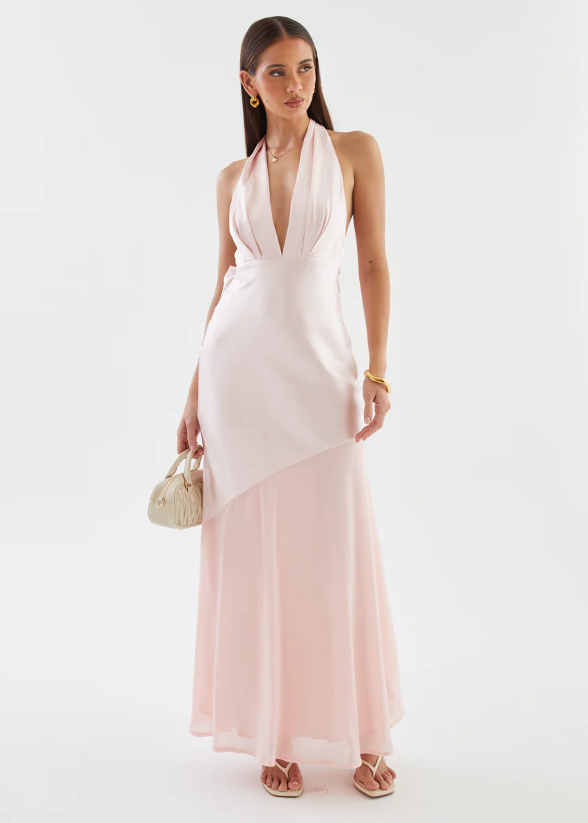 Giovana Halter Maxi Dress - Blush - Image 4