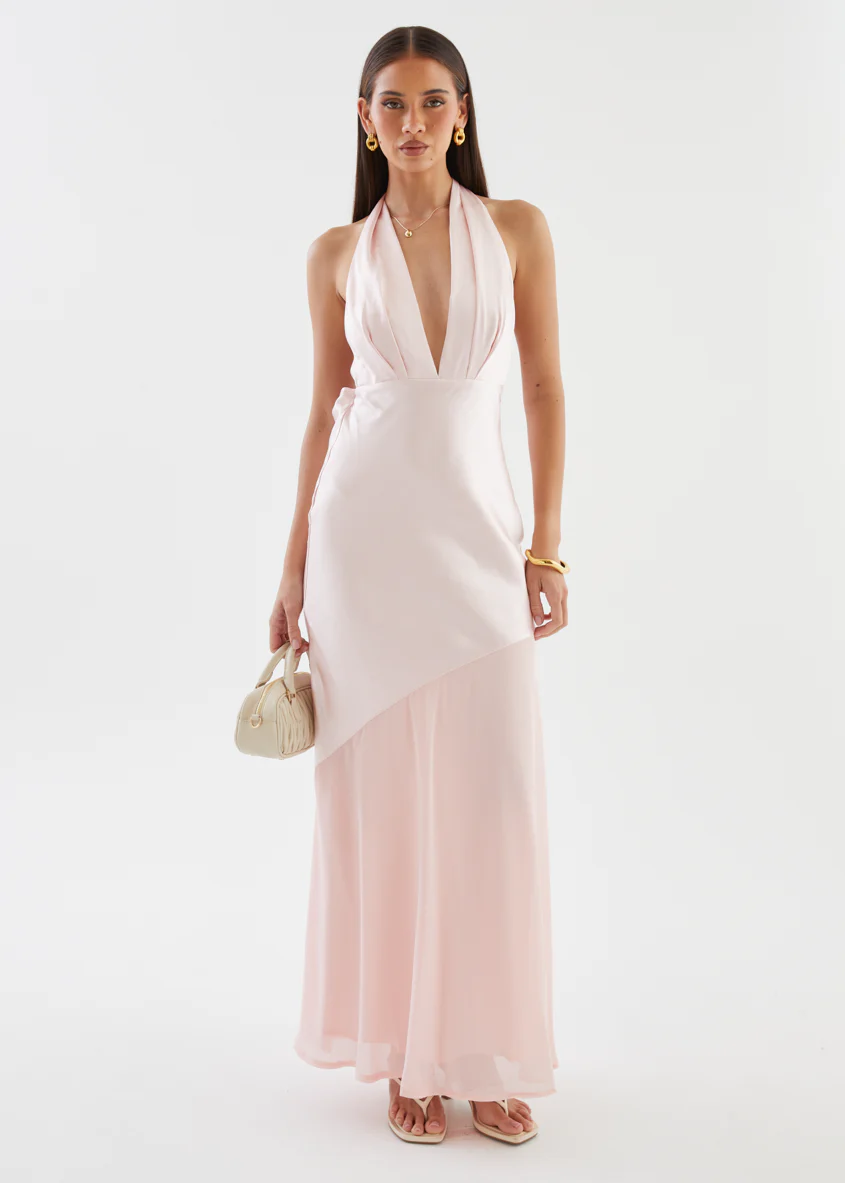 Giovana Halter Maxi Dress - Blush - Image 5