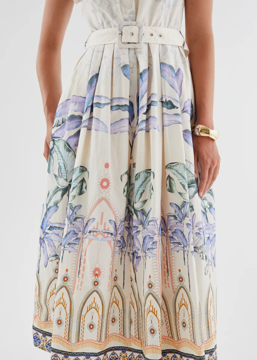 Halimah Midi Dress - Cream - Image 10