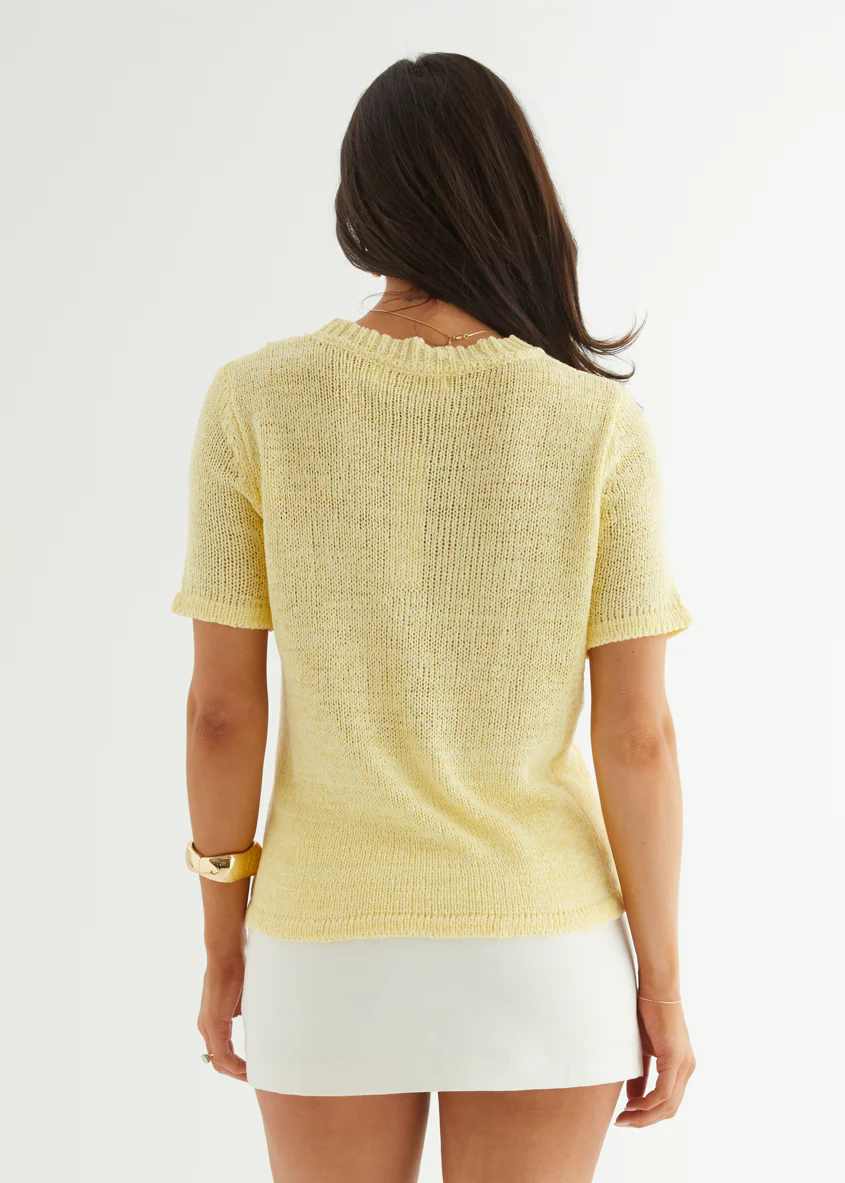 Halle Knit Top - Yellow - Image 8