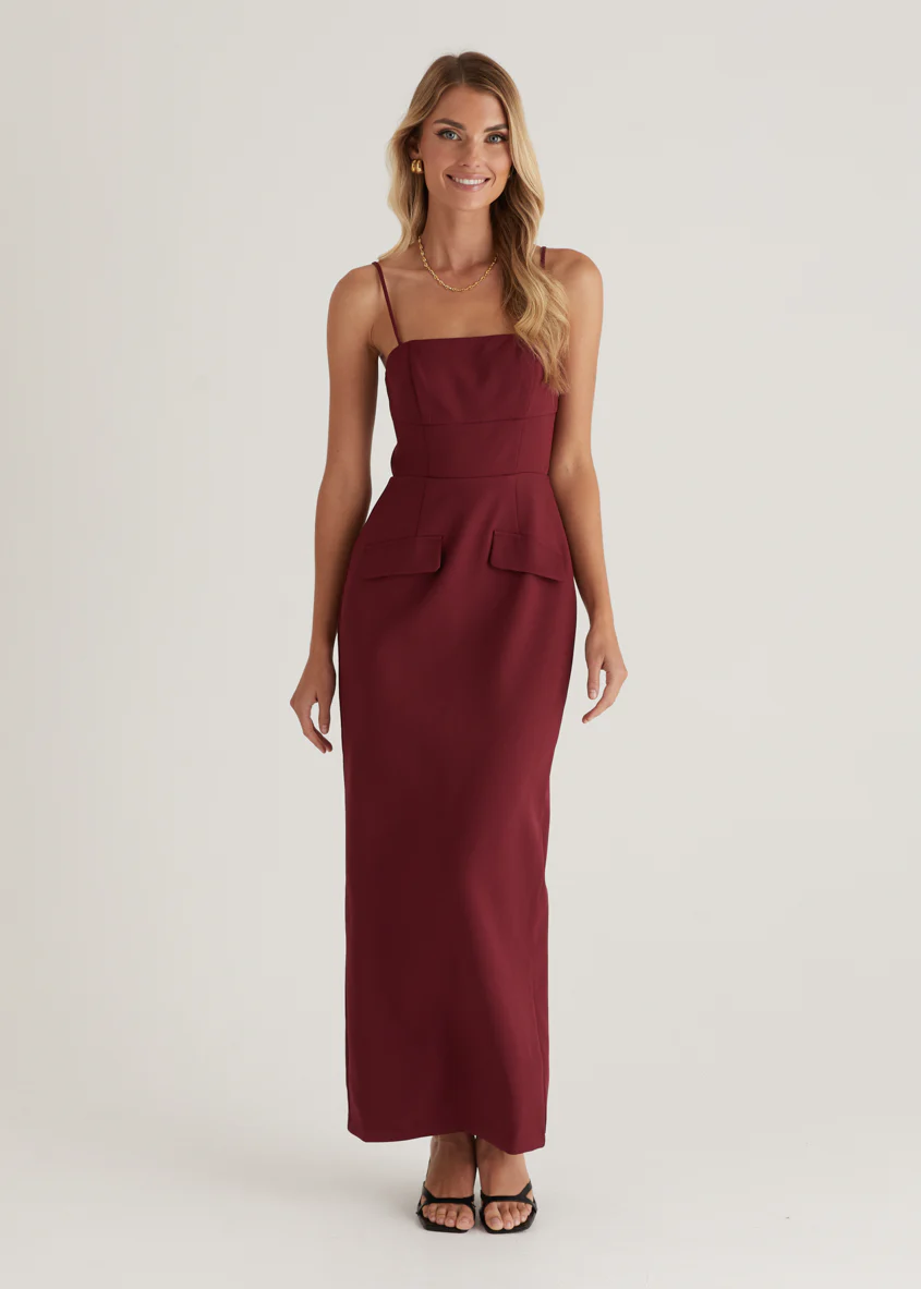 Hansel Maxi Dress - Wine - Image 10