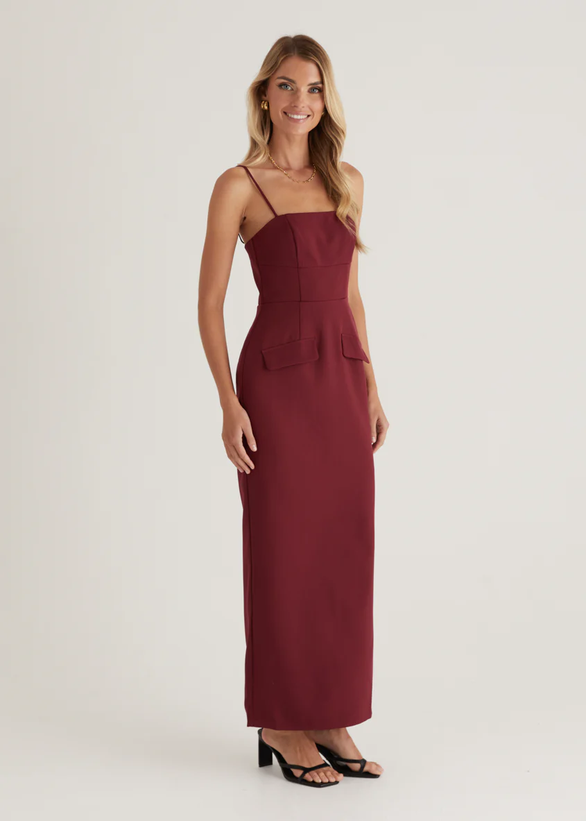 Hansel Maxi Dress - Wine - Image 11