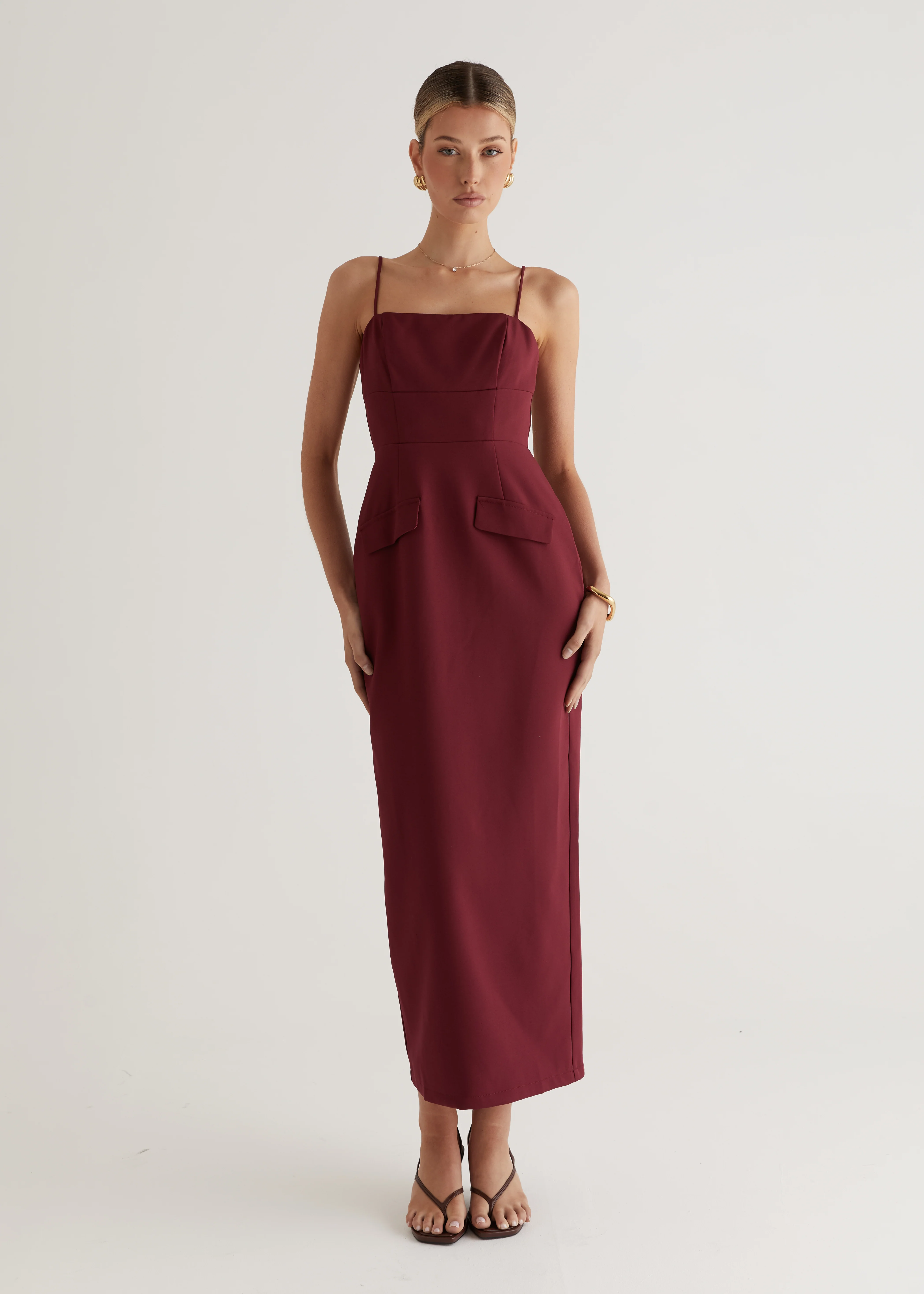 Hansel Maxi Dress - Wine - Image 23