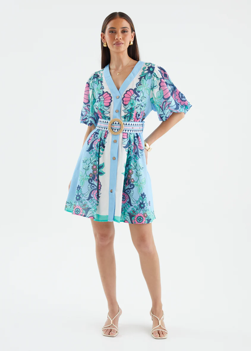 Harietta Dress - Baja Blue - Image 10