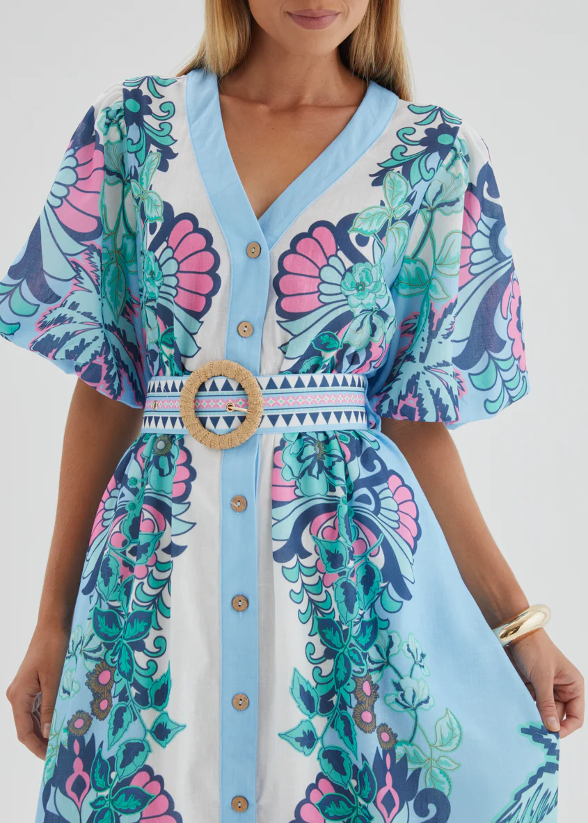 Harris Maxi Dress - Baja Blue - Image 10