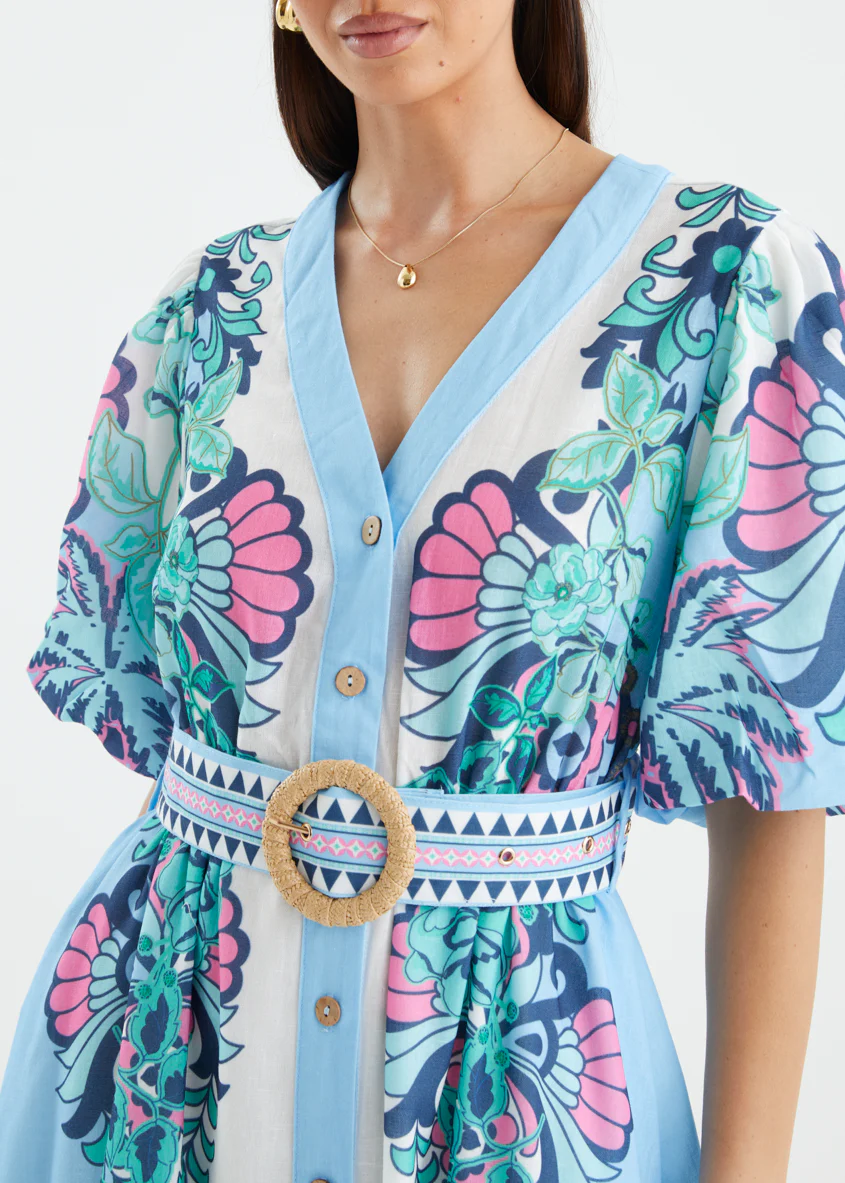 Harris Maxi Dress - Baja Blue - Image 15