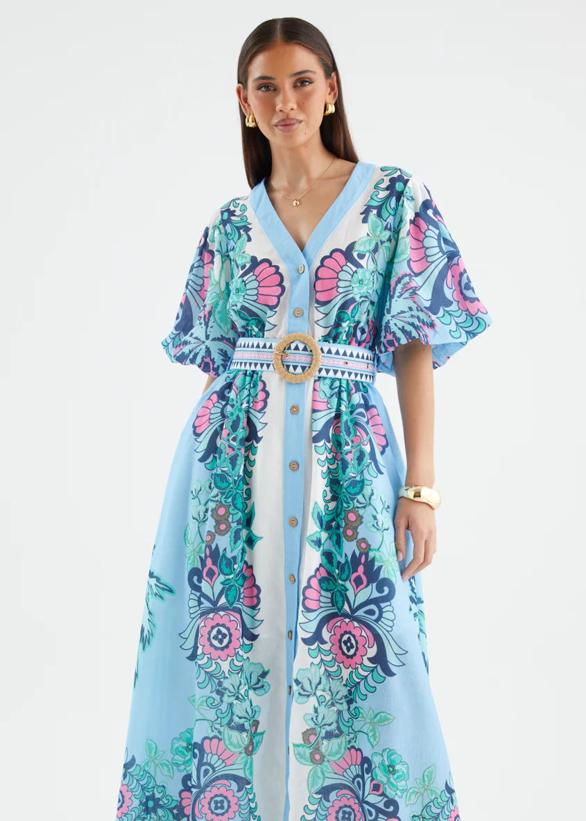 Harris Maxi Dress - Baja Blue - Image 6