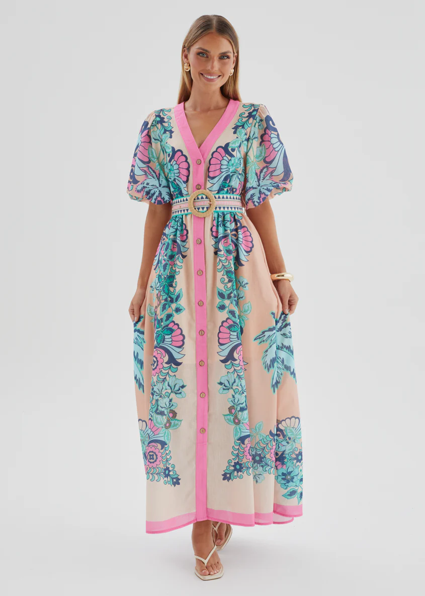 Harris Maxi Dress - Baja Pink - Image 2