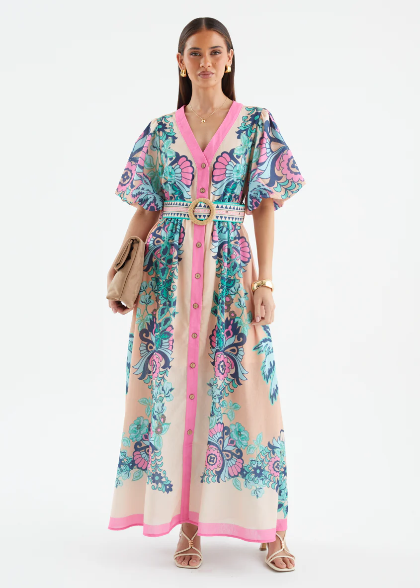 Harris Maxi Dress - Baja Pink - Image 4