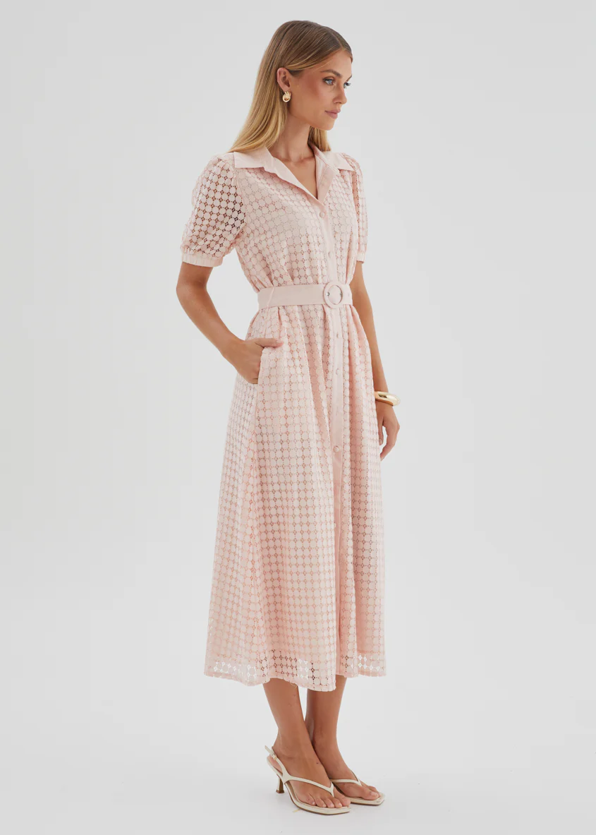 Hilton Midi Dress - Blush - Image 5