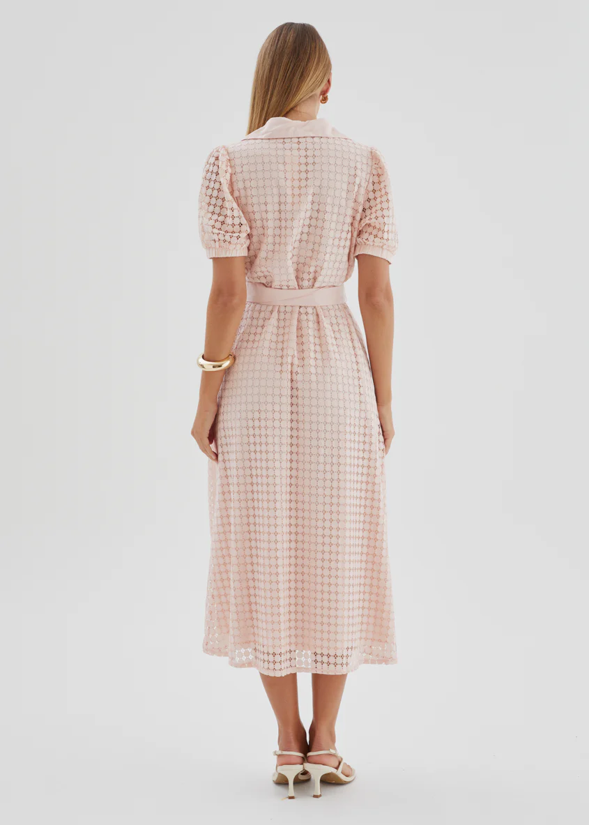 Hilton Midi Dress - Blush - Image 6