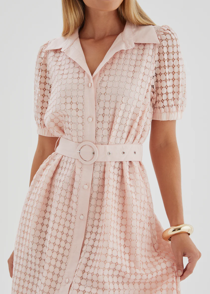 Hilton Midi Dress - Blush - Image 7