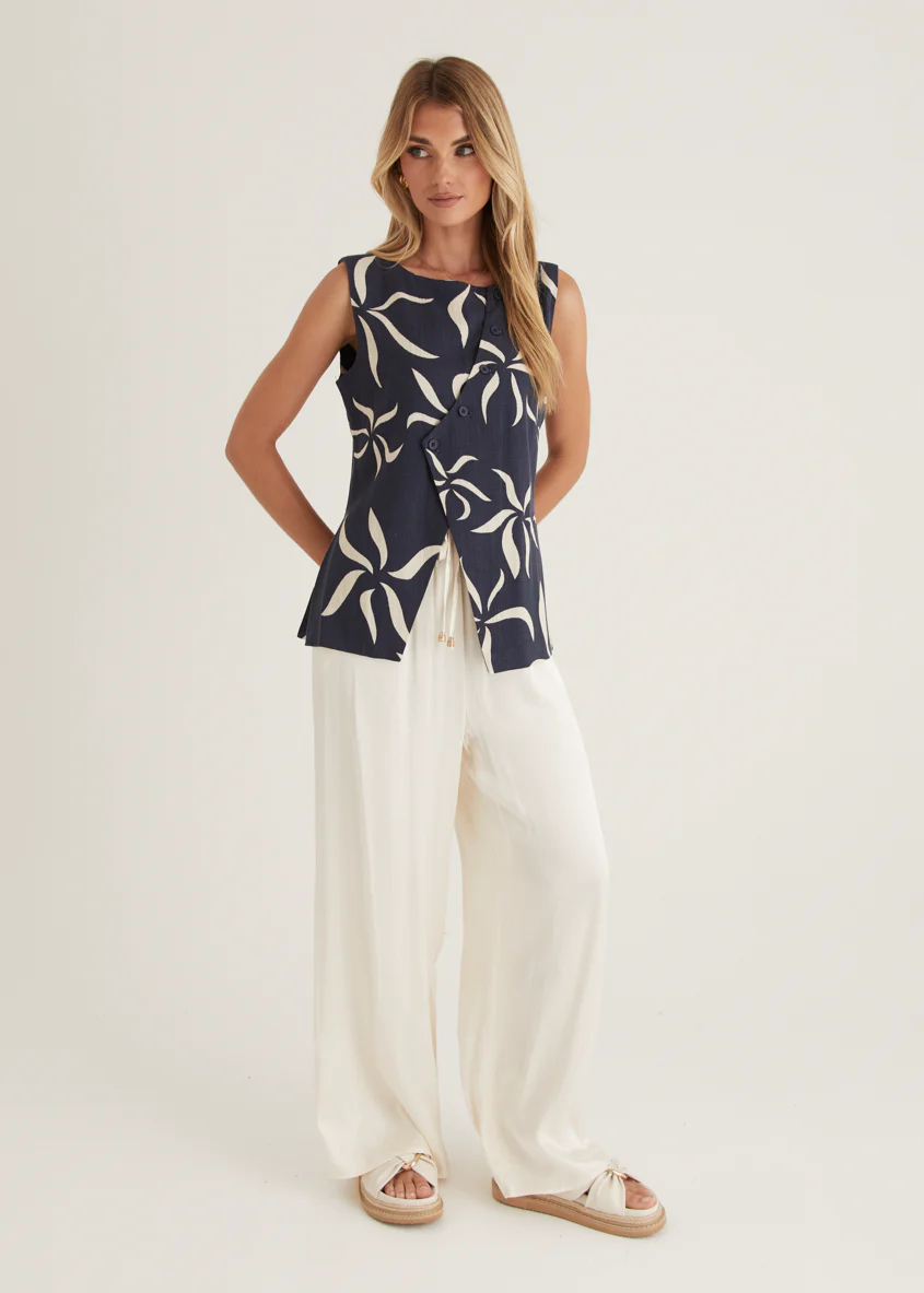 Hunter Vest Top - Navy Ayana - Image 3