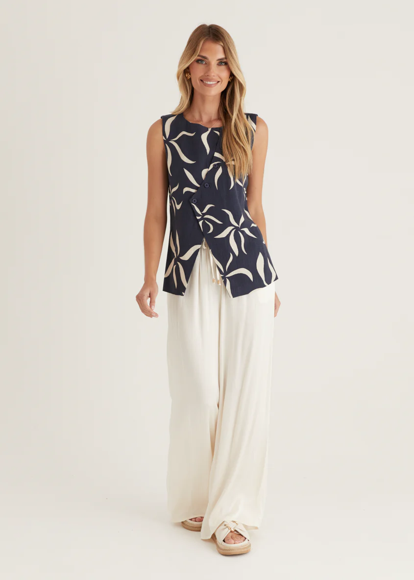 Hunter Vest Top - Navy Ayana - Image 7