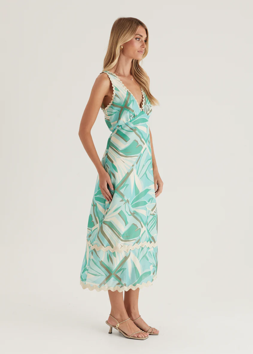 Hurley Midi Dress - Fern Abstract - Image 11