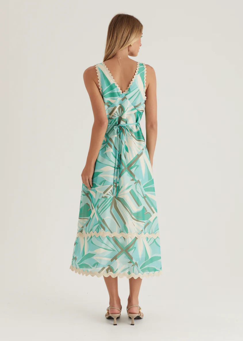 Hurley Midi Dress - Fern Abstract - Image 12