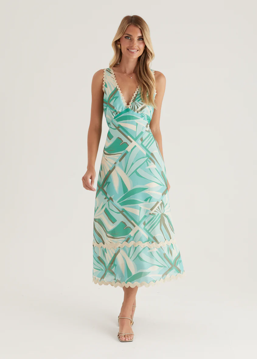 Hurley Midi Dress - Fern Abstract - Image 7