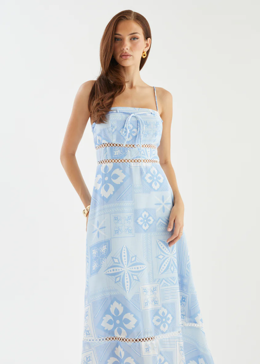 Indie Maxi Dress - Blue Geo - Image 10