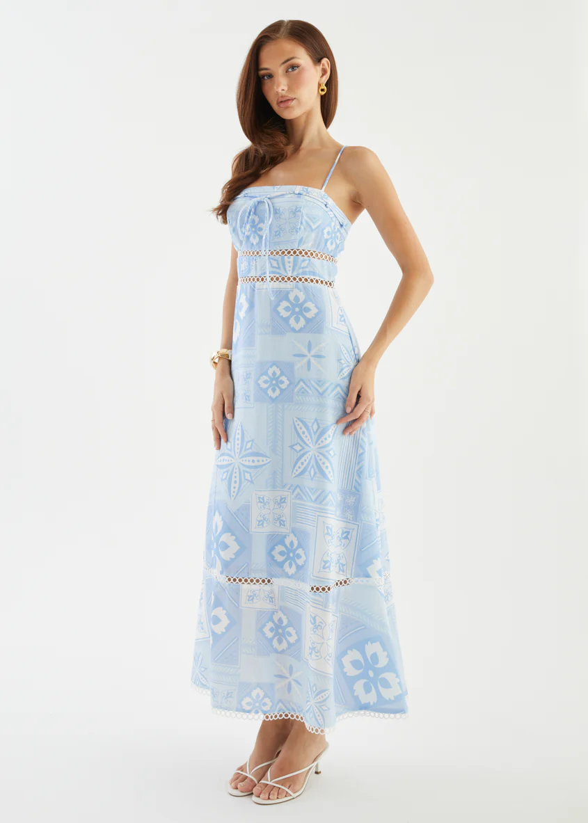 Indie Maxi Dress - Blue Geo - Image 11