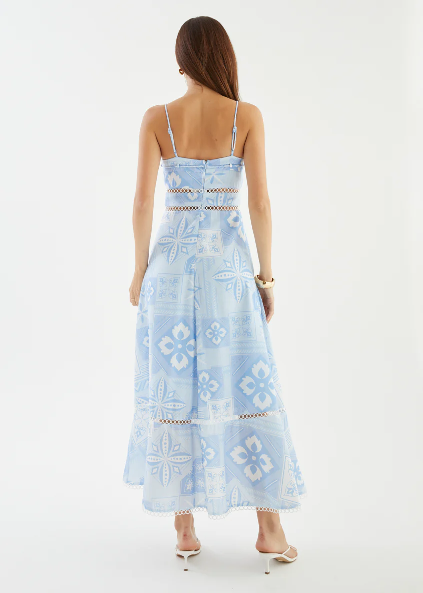 Indie Maxi Dress - Blue Geo - Image 12
