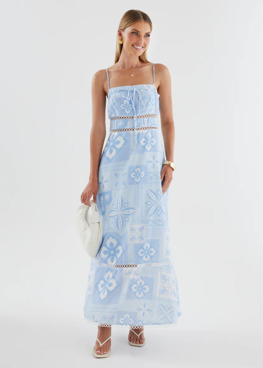 Indie Maxi Dress - Blue Geo - Image 5