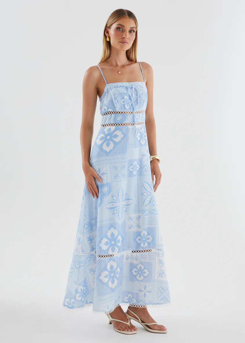 Indie Maxi Dress - Blue Geo - Image 6