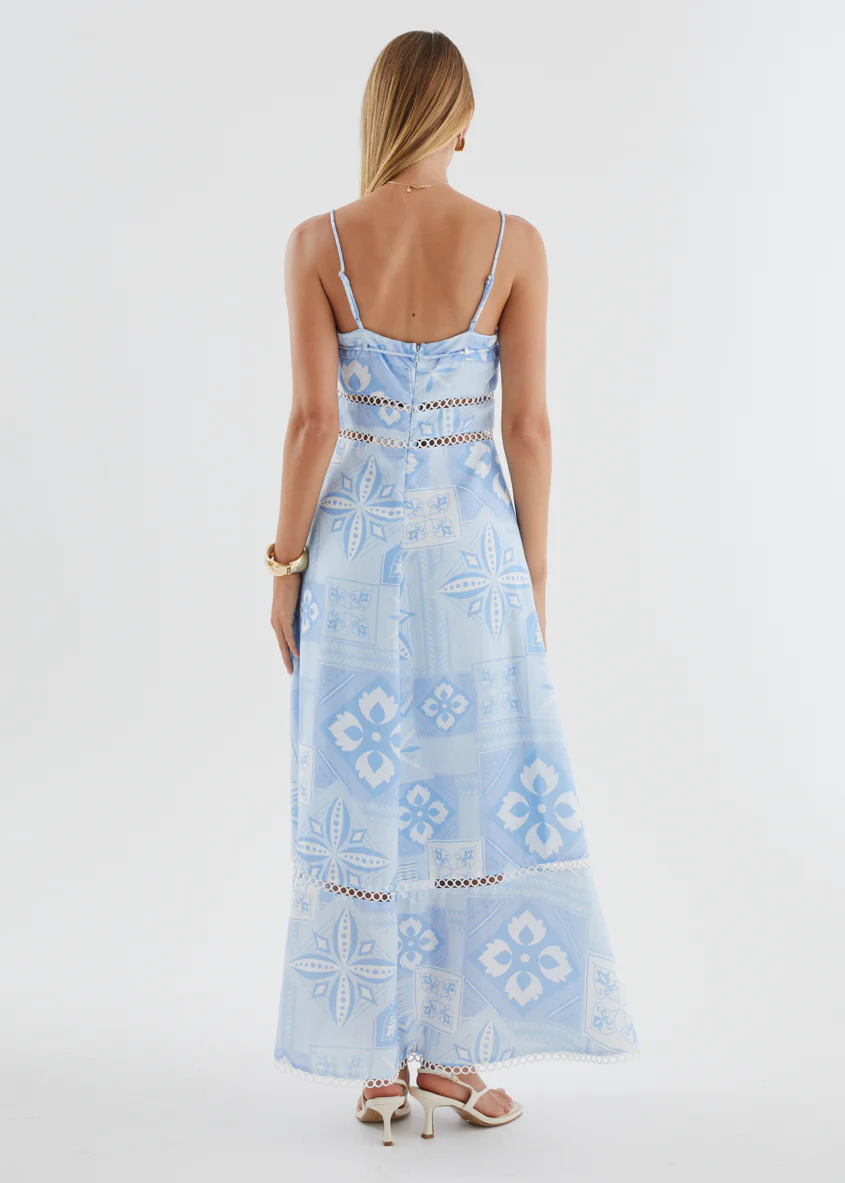 Indie Maxi Dress - Blue Geo - Image 7