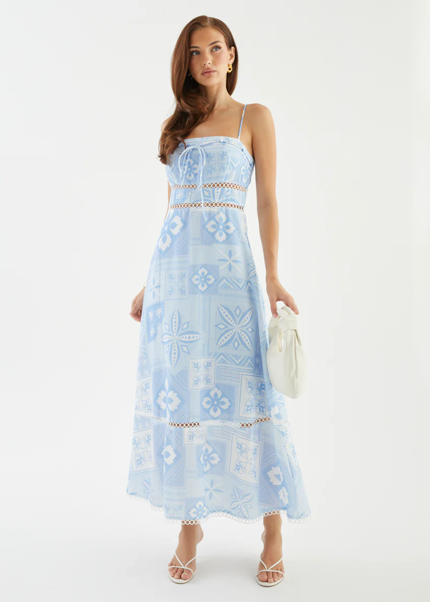 Indie Maxi Dress - Blue Geo - Image 9
