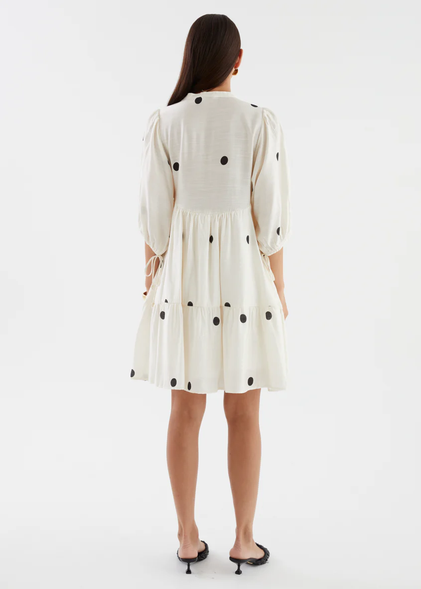 Iselin Dress - Ivory Polka - Image 8