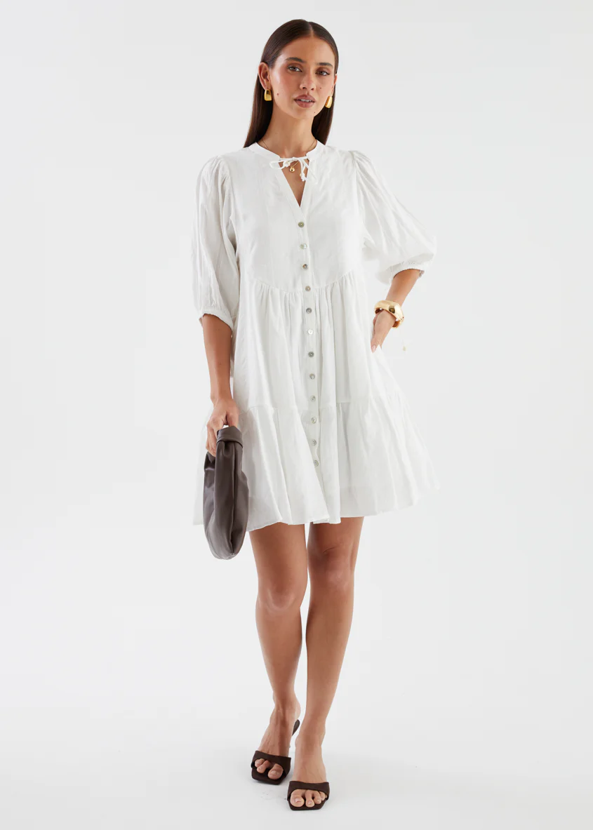 Iselin Dress - Off White - Image 5