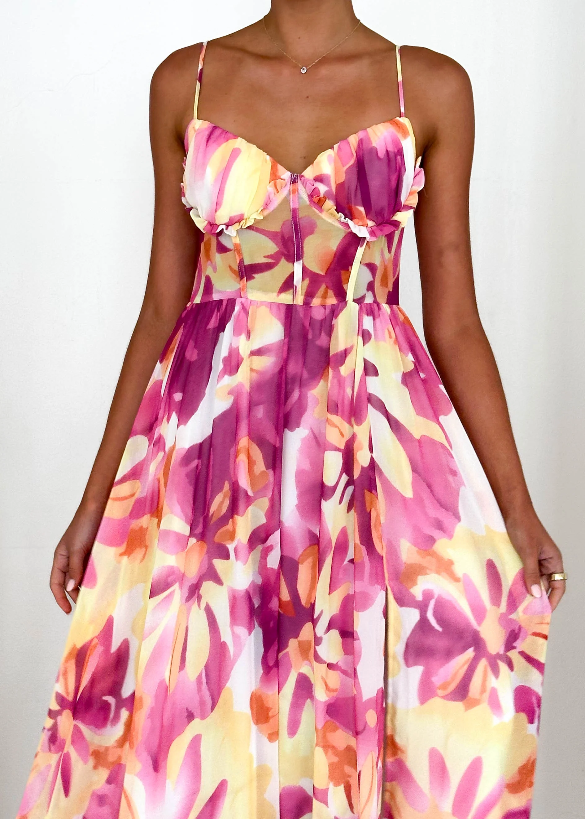 Iver Maxi Dress - Magenta Swirl - Image 8