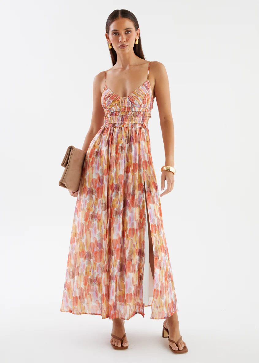Jacey Maxi Dress - Sherbet Watercolour - Image 2