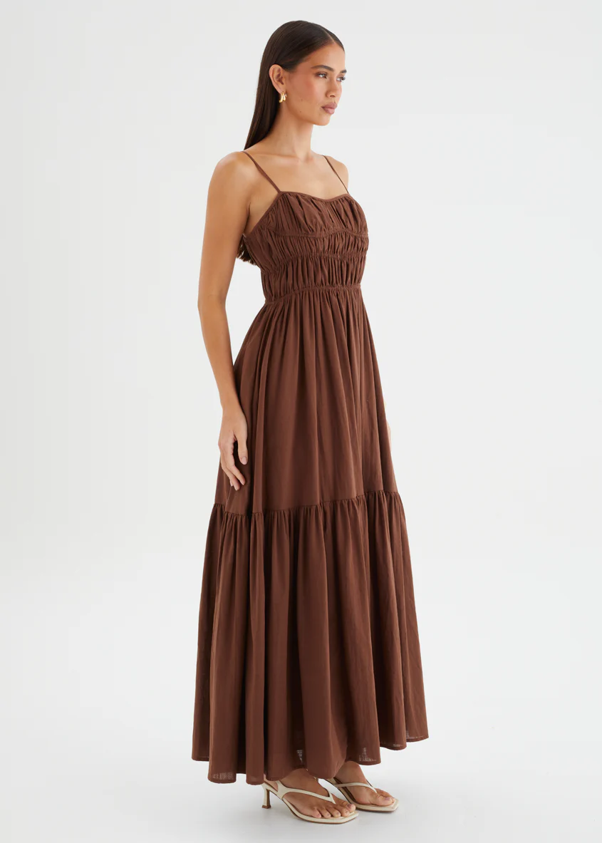 Jamelia Maxi Dress - Chocolate - Image 6